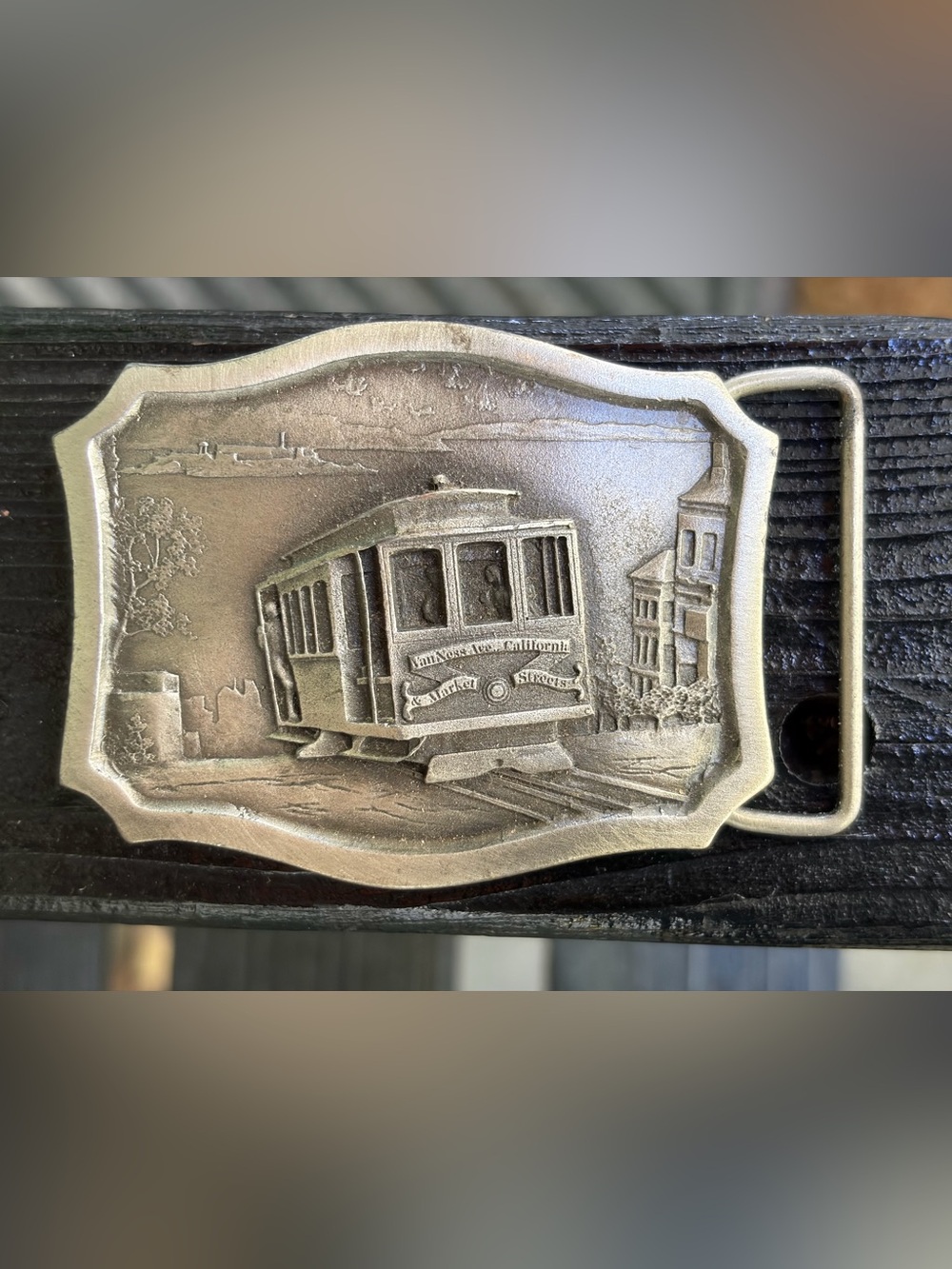 Indiana Metal Craft 1977 San Francisco Cable Car Belt Buckle Solid Bronze